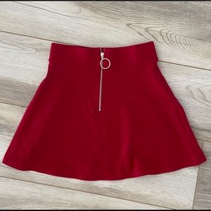 Red Zipper Skirt